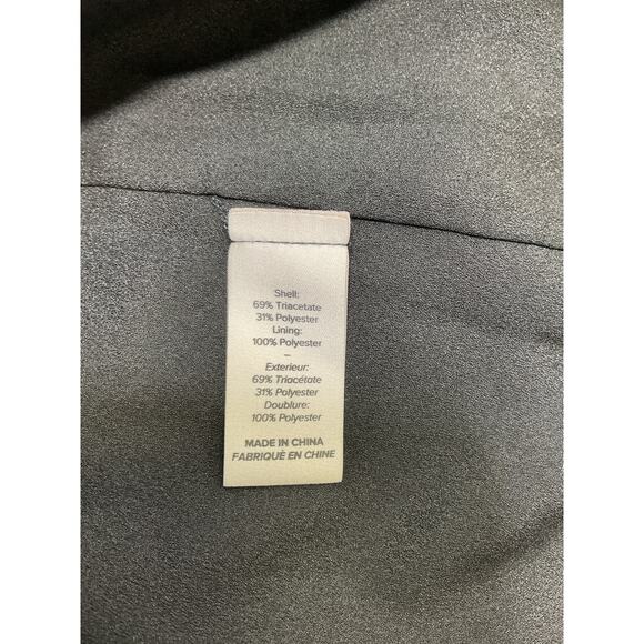 Cinq A Sept 'Chelsea' Black Triacetate Wrap Mini Dress Size 14 - Picture 5 of 5